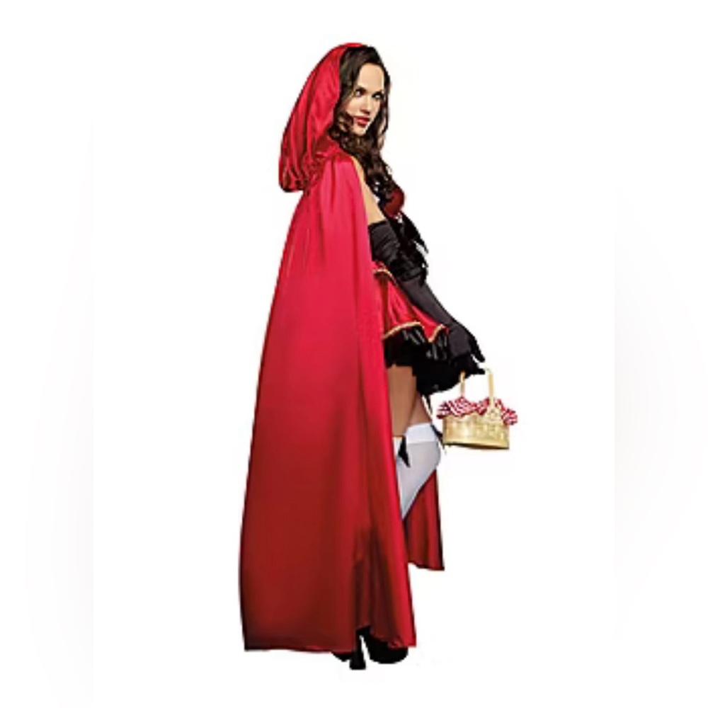Coquette Flirty Sexy Chic Little Red Riding Hood Costume Dress and Cape Size M - Picture 2 of 8